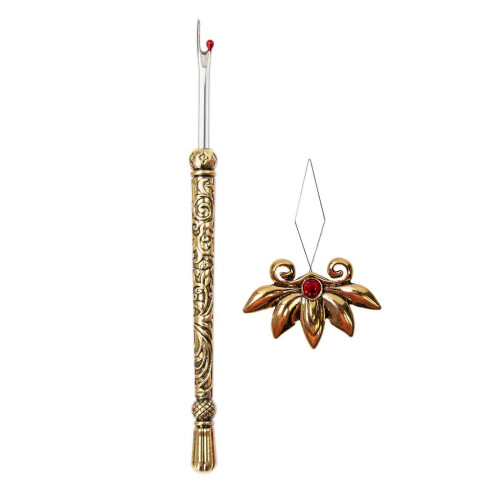 Needle Threader Tool, Thread Unpicker for Hand Quilting-gold