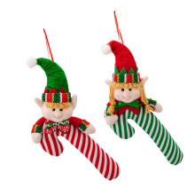Kunstmatige Candy Cane Elf Pop Vorm Hanger Festival-1 paar