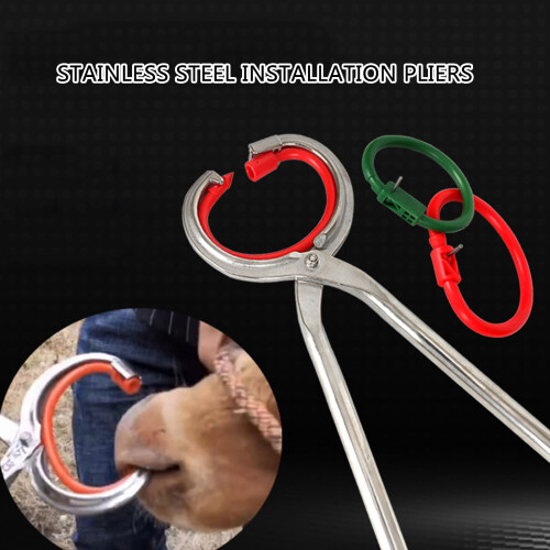 Professional Cattle Nose Rings Applicator-100 pieces of medium 2