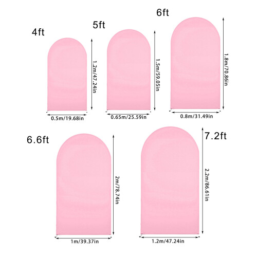 Arch Shaped Photography Background Backdrop Cloth with-6 Pink 2