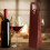 2 stuks elegante lederen wijnflesdragers herbruikbare-Rood 5
