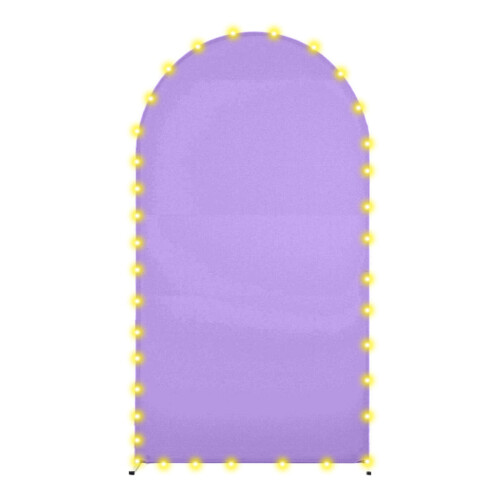 Archways Photo Backdrop Cloth with String Lights-6 Purple