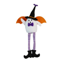 Stylish Halloween Long Legs Witch Hat Doll Plush-black hat