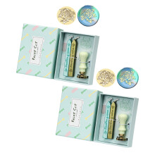 2 Box Leaves Wax Seal Stamp Set with Wax Seal Stick Best-rose