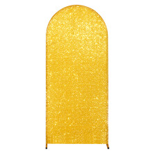 Round Top Backdrop Stand Decoration Elegant-5ft Gold