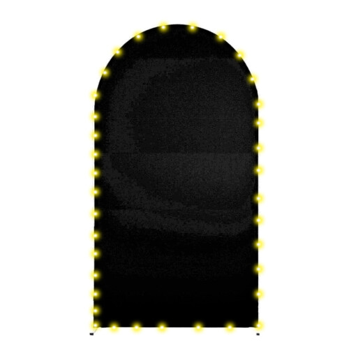 Wedding Arch Photo Background with Light String-5ft Black
