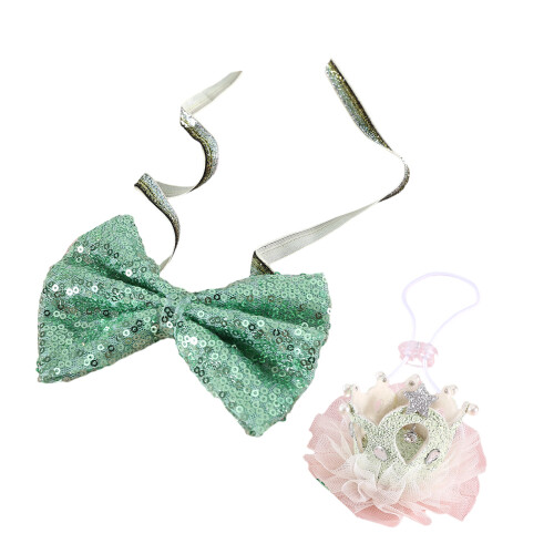 Cats Collars for Wedding Cats Collar Blingbling Sequins-Green