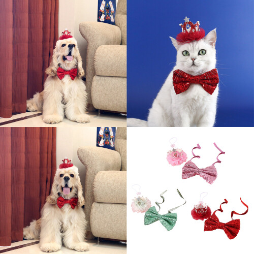 Cats Collars for Wedding Cats Collar Blingbling Sequins-Green 2