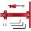 Recurve Target Device Offers a Full Range of Mounting Hardware (Red) Ref: 7572 4