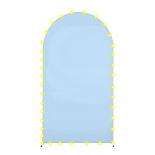Wedding Arch Photo Background with Light String-5ft Denim blue