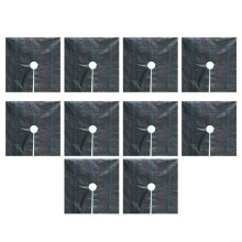 Garden Ground Cover Barrier Mat Black Polypropylene Plant Protection Film Square Meter Size (Pack of 10) 10 items Ref: 2057
