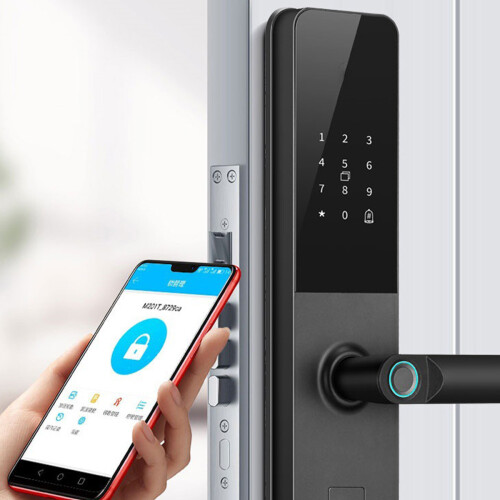 Κλειδαριά πόρτας Smart Lock χωρίς κλειδί με βιομετρικό σύστημα δακτυλικών 1