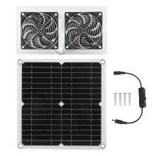 Energiesparender Abluftventilator, solarbetriebenes Ventilator-Set, wetterfestes Design, tragbarer Belüftungsventilator, leise und langlebig für