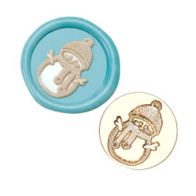 10Pcs Embossed Sealing Stamp, Scrapbooking Stamp Head-snow doll