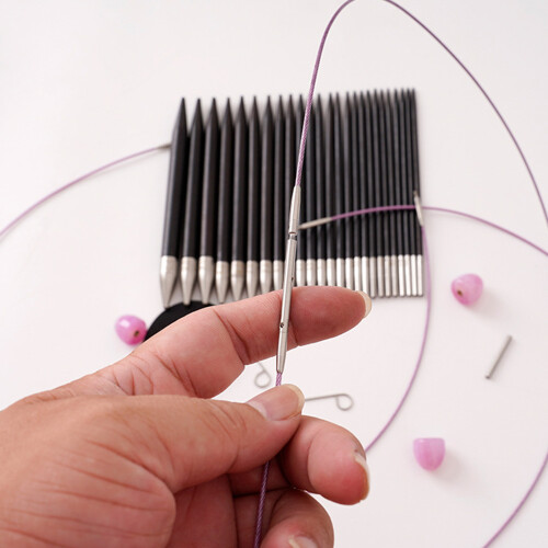 Metal Crochet Needle Disassembly Rings Needle Set Circular 1