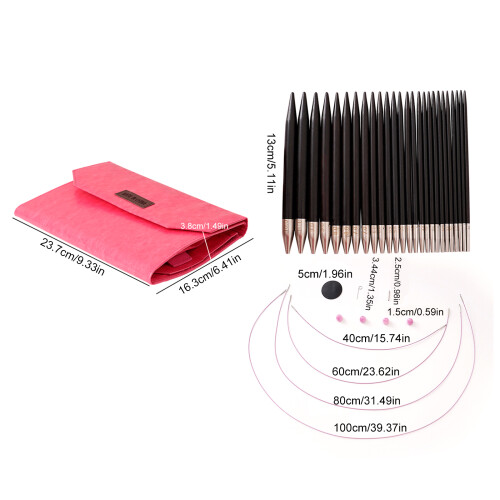 Metal Crochet Needle Disassembly Rings Needle Set Circular 2