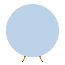 Polyester Round Arch Cover for Wedding Party-baby blue 7.5ft