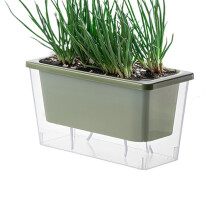 SelfWatering Pot, Bottom Gerve Pots, Balcony Water Plant Pot, Small Rectangular Vegetable Cultivation Box for Balcony, Home, Yard Green Ref: 1864