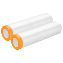 2 Rolls Painter Plastic with Adhesive Tape, 177.2' x 5.2', PreLuded Masking Film