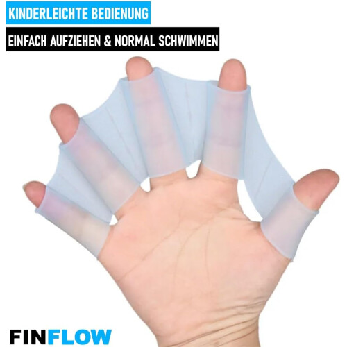 FINFLOW Silicone Swimming Gloves for Fingers Ref: 9761 2