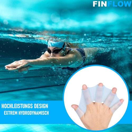 FINFLOW Silicone Swimming Gloves for Fingers Ref: 9761 1