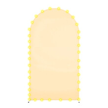 Photographic Arch Backdrop Cloth with Decorative Lights-6 Beige