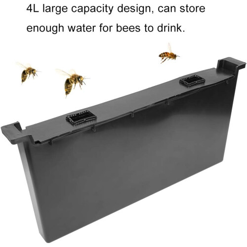 4L Beehive Water Feeder Black Plastic Inside Beehive Drinking Device Beekeeping Supplies 2