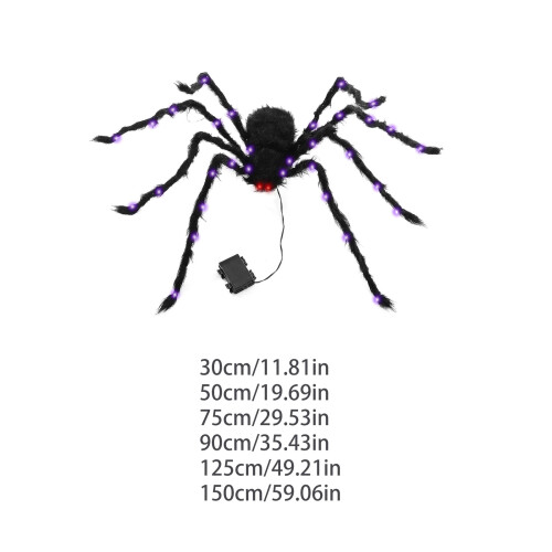 Eerie Halloween Celebration Spiders with Lighting Effect for-30 2