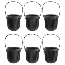 Self Watering Hanging Flower Pots Double Layers Hydroponic Planter With Drainage Hole Indoor Outdoor Garden Home Decorations For Herbs Cacti Succulent