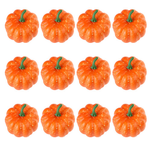 12Pcs Artificial Pumpkins for Kitchen Display Thanksgiving