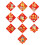 Set van 5 Snake Year Prosperity Deursticker Snake Year-670 2