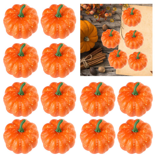 12Pcs Artificial Pumpkins for Kitchen Display Thanksgiving 1