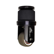 Folding Bike Seat Post Mount With Caster Wheel Embedded Auxiliary Roller Black Cycling Accessory