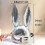 Realistic Rabbit Animal Face Mask Festival Rabbit-Silver 4