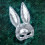 Realistic Rabbit Animal Face Mask Festival Rabbit-Silver 7