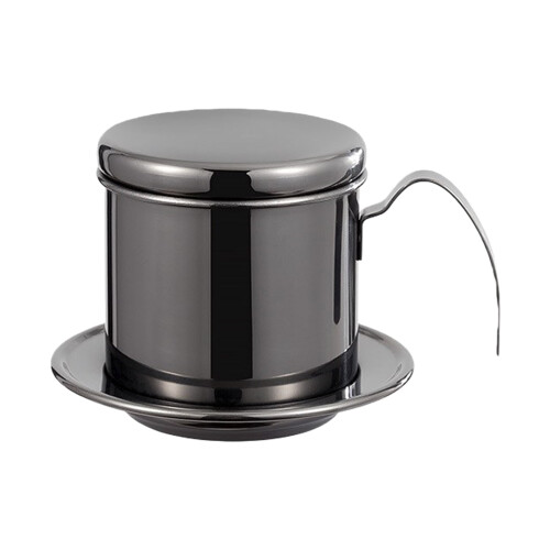 Cafetière filtre en acier inoxydable à assemblage rapide,-Noir