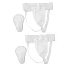 Professional Step Guard Integrated Groin Guard Comfortable White 2pcs