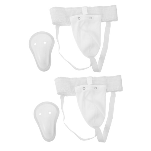 Professional Step Guard Integrated Groin Guard Comfortable White 2pcs