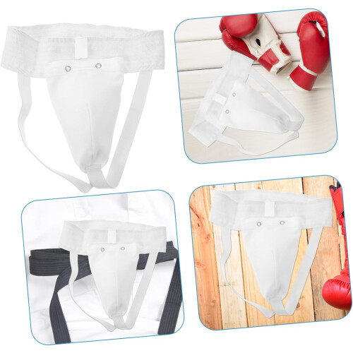 Professional Step Guard Integrated Groin Guard Comfortable White 2pcs 1