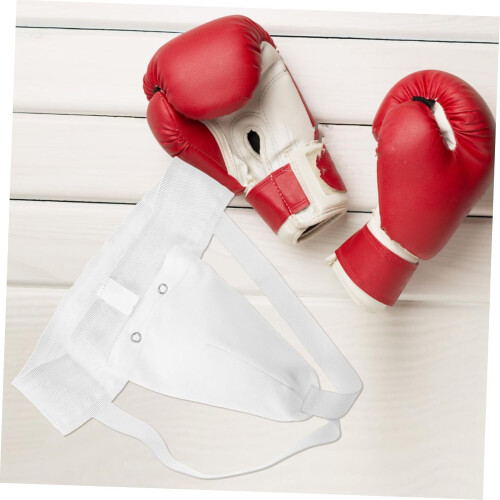 Professional Step Guard Integrated Groin Guard Comfortable White 2pcs 2