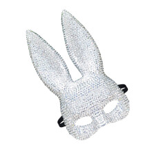 Realistisch konijnengezichtsmasker voor volwassenen-Zilver