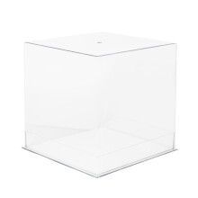 Acrylic Clear Handheld Bouquets Box Elegant Square Clear-L