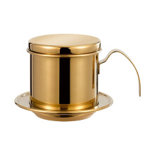 Goutteur de café Portable avec maille en acier inoxydable-Or