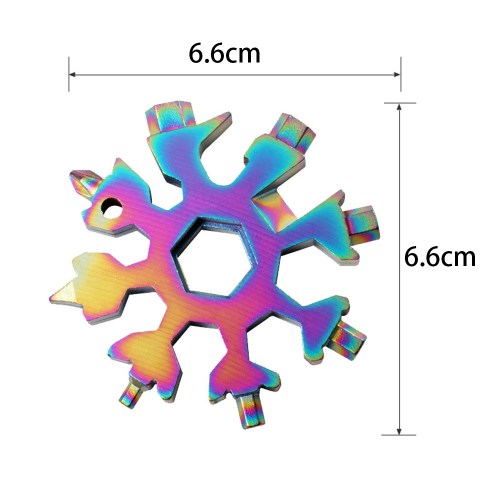 Πολυεργαλείο Creative Snowflake, φορητό κλειδί από ανοξείδωτο ατσάλι, ιδανικό για 1