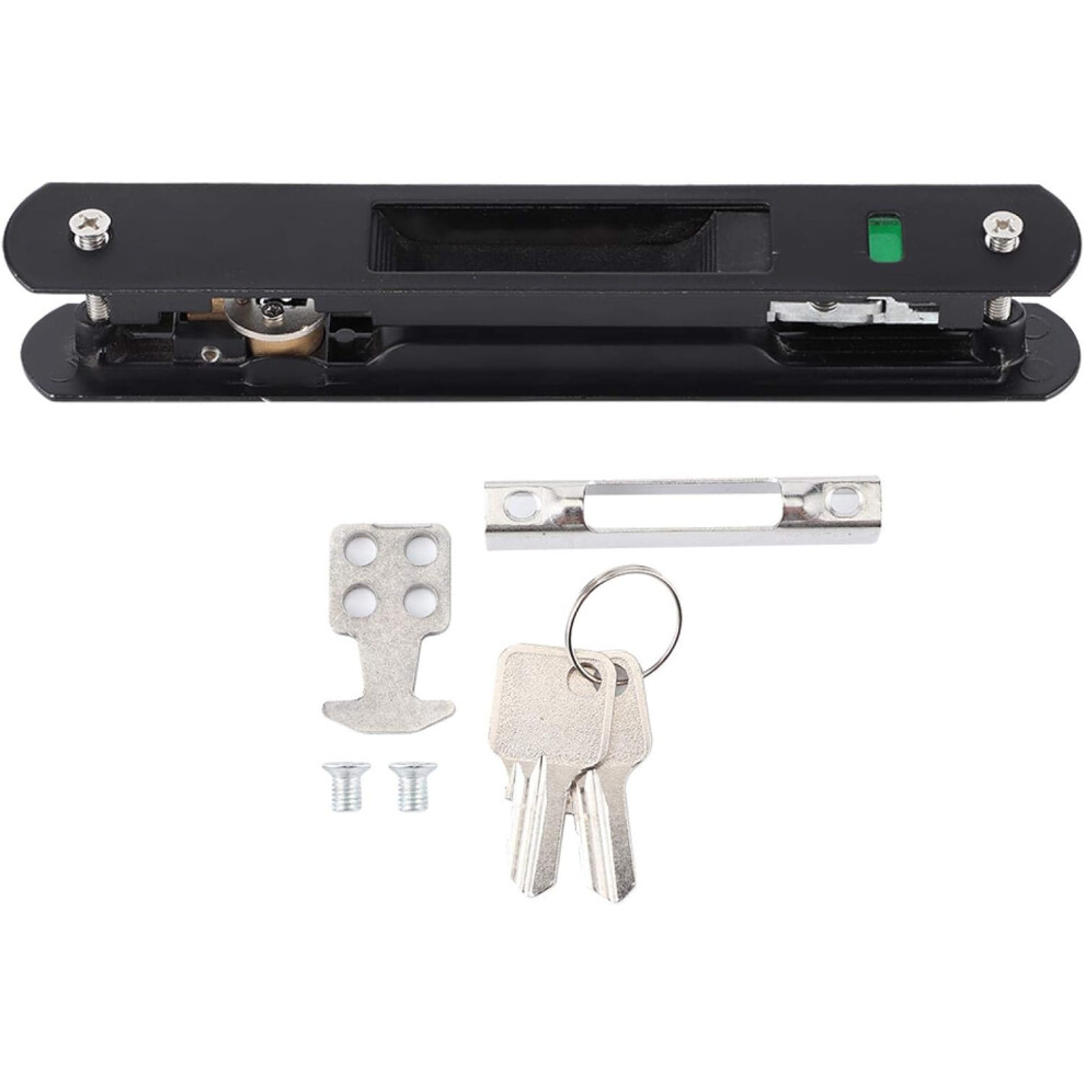 Sleek Sliding Door Handle, Stainless Steel Sliding Door Lock, Modern Style Elevates Any Door, Single Sided Lock For Interior Use 9554910062371