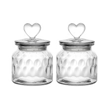 Bocaux à bonbons en verre de qualité supérieure, 2 pièces,-B