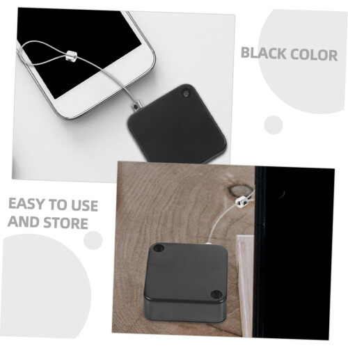 Antitheft pullbox retractable locking cable telescopic antiloss tools antiloss tool antilost equipment antilost tether black steel wire Ref: 4723 2