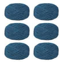 6Pcs Crochet Yarn Soft Acrylic Yarn Knitting Yarn-46 jazz blue