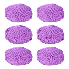 6Pcs Crochet Yarn Soft Acrylic Yarn Cotton Yarn-81 taro purple