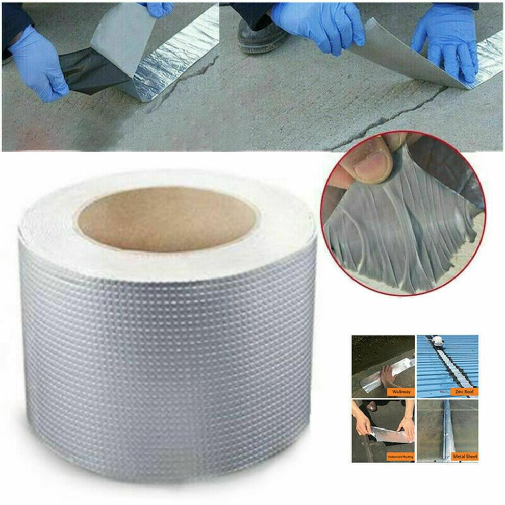 Waterproof Butyl Tape, Super Leak Proof Butyl Sealant Strip With Reflective Aluminum Foil, Uv Resistant And Corrosion Resistant For Roof, Window, 9048212449553